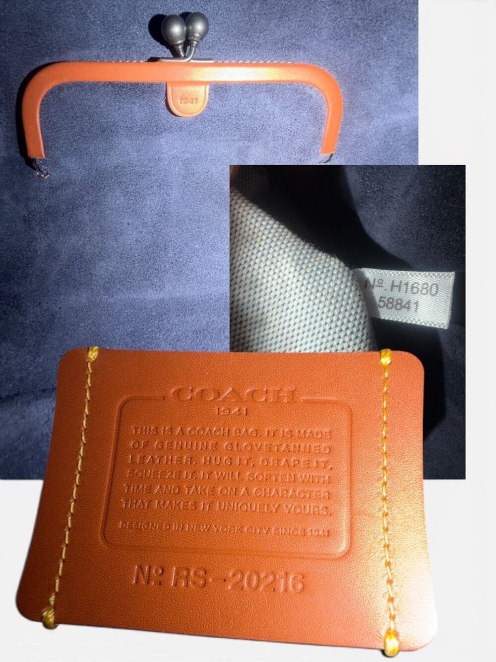 Coach 1941 Rogue Satchel 58841 Butterscotch Pebble Leather Snake Trim Doctor Bag - Picture 11 of 16